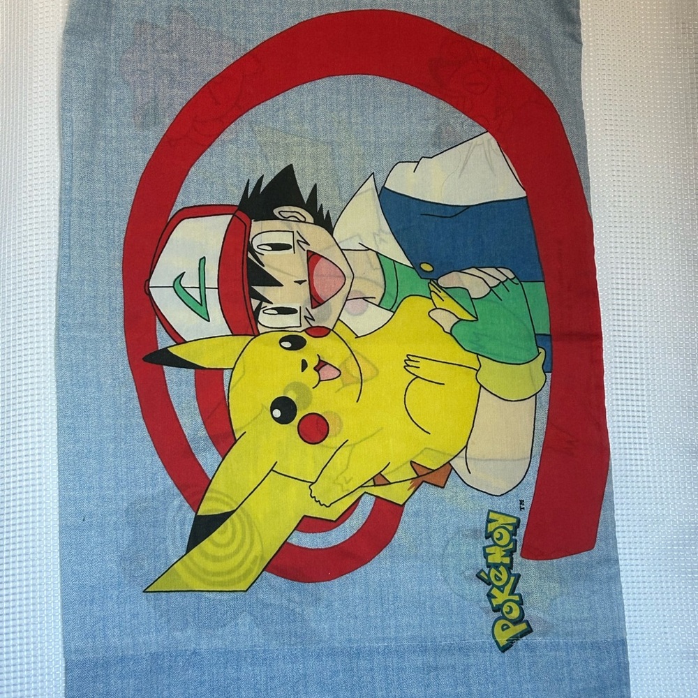 Vintage Nintendo Pokemon Pikachu Pillow Covers  1998 Set of 2